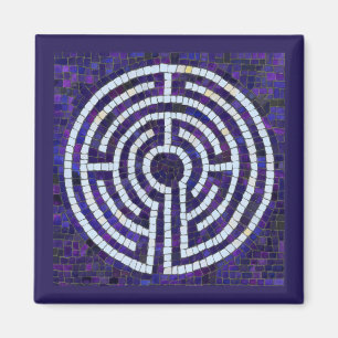 LABYRINTH VIII Aimant carré - Violet
