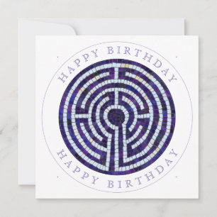 LABYRINTH VIII Carré plat carte d'anniversaire