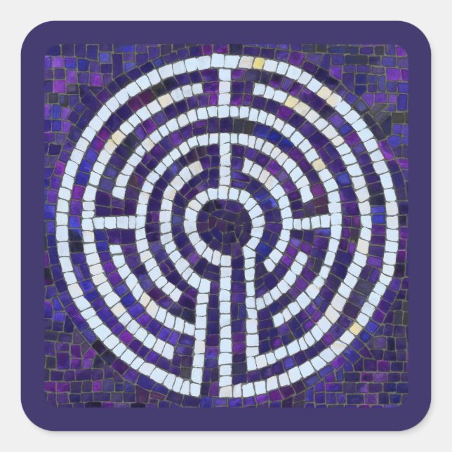 LABYRINTH VIII Stickers petit Carré - Violet (Devant)