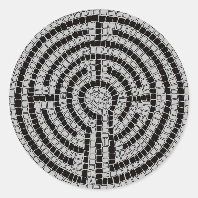 LABYRINTH XVII Grand Stickers Rond (Devant)