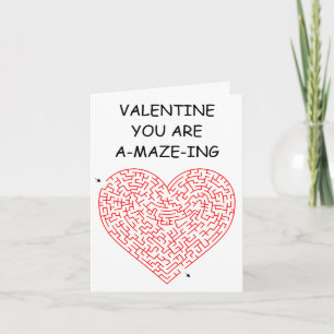 Labyrinthe du cœur - Carte de la Saint-Valentin