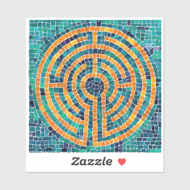 LABYRINTHE II Autocollant vinyle 4x4 (Feuille)