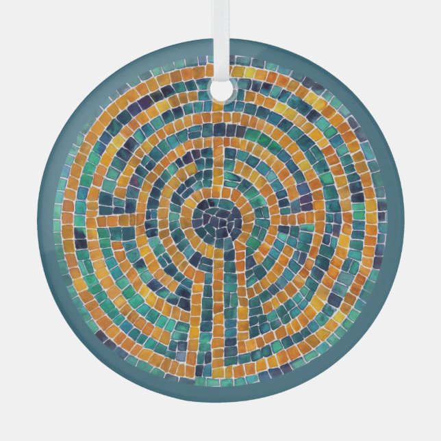 LABYRINTHE II Ornement en cercle de verre (Recto)