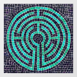 LABYRINTHE III Autocollant pour fenêtre 30x30 cm