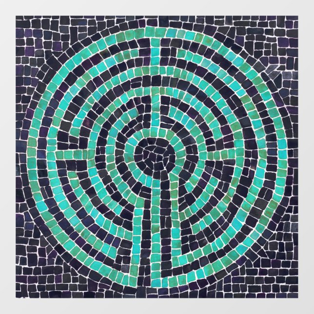 LABYRINTHE III Autocollant pour fenêtre 30x30 cm (Feuille)