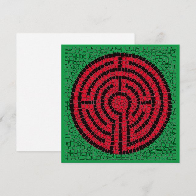 LABYRINTHE IX Carte Vierge Plate Carrée 5,25" (Devant / Derrière)