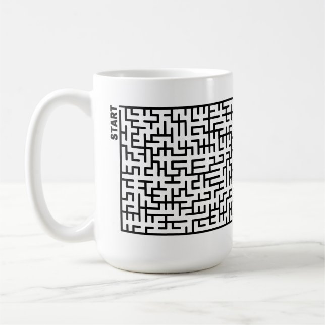 Labyrinthe sur un mug Mug drôle (Gauche)