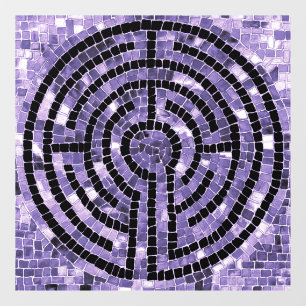 LABYRINTHE VI Autocollant pour fenêtre 12x12
