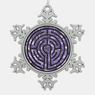 LABYRINTHE VI Ornement flocon de neige en étain