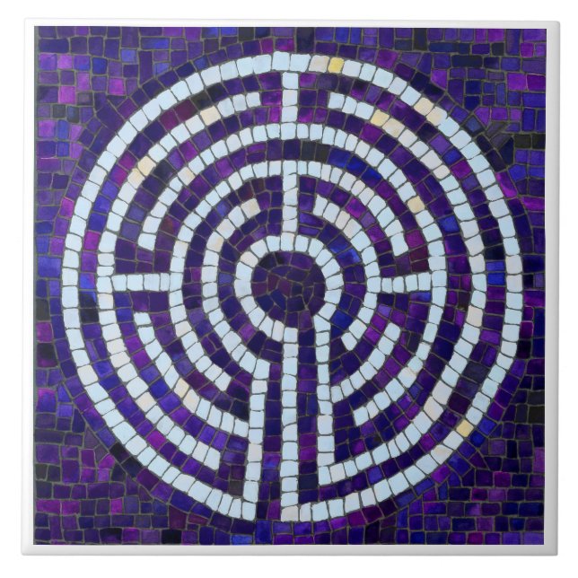 LABYRINTHE VIII Carreau en céramique 6x6 - Blanc (Devant)