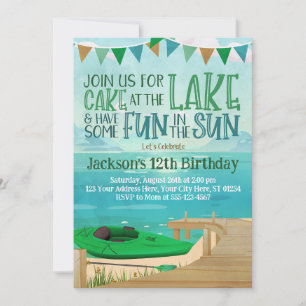 Lac Anniversaire Invitation Canoë Kayak Pêche