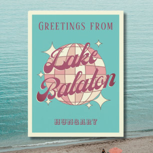 Lac Balaton Hongrie Rétro vacances Carte postale