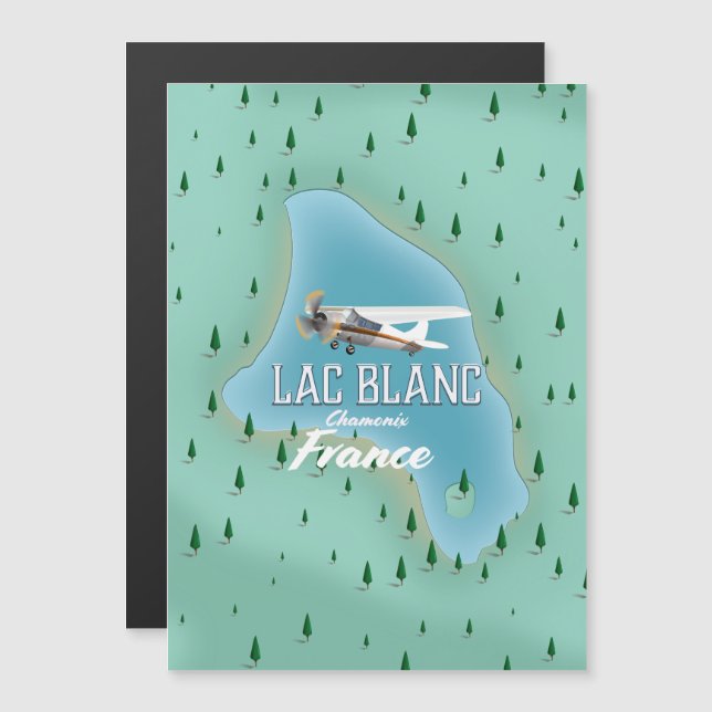 Lac Blanc,Chamonix, carte de France (Devant / Derrière)