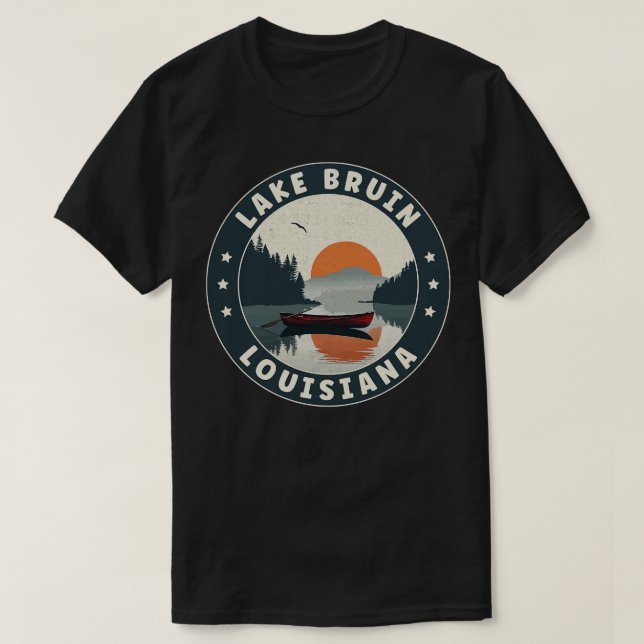 Lac Bruin Louisiane Sunset TShirt (Design devant)