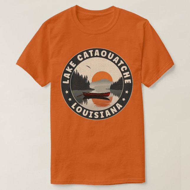 Lac Cataouatche Louisiane Sunset TShirt (Design devant)