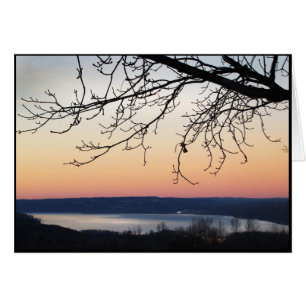 Lac Cayuga au coucher du soleil