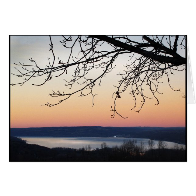 Lac Cayuga au coucher du soleil (Devant horizontal)