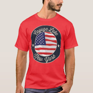 Lac Cayuga - T-shirt Souvenir Patriotique New York