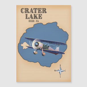 Lac Crater Oregon États-Unis carte vintage