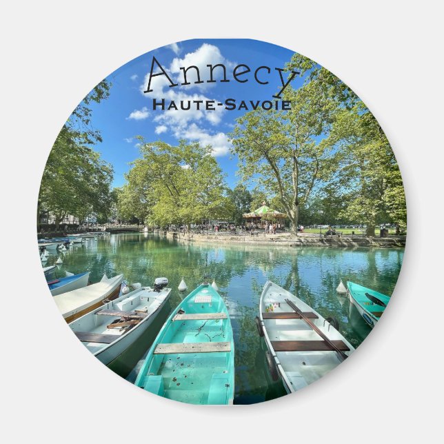 Lac d'Annecy, Magnet rond Haute-Savoie (Devant)