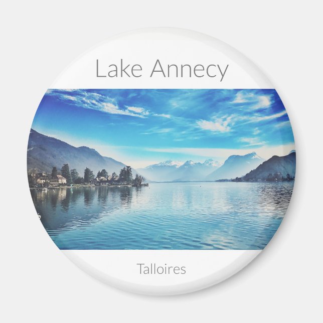 Lac d'Annecy, Magnet rond Haute-Savoie (Devant)