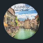 Lac d'Annecy, Magnet rond Haute-Savoie<br><div class="desc">Photos prises en Haute-Savoie,  Alpes françaises près du lac d'Annecy.</div>