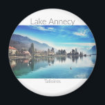 Lac d'Annecy - Talloires, Magnet rond Haute-Savoie<br><div class="desc">Photos prises en Haute-Savoie,  Alpes françaises près du lac d'Annecy.</div>