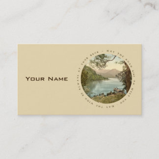 Lac dans Kerry Irlande avec le carte de visite de