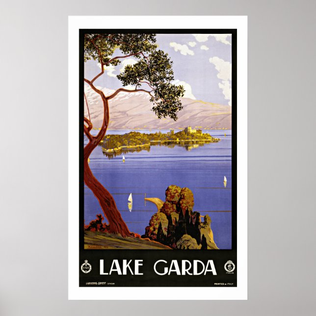 Lac de Garde Italie - Affiches Vintage voyage (Devant)