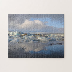 Lac de glacier de Jokulsarlon dans le puzzle de