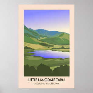 Lac de Little Langdale District des Lacs Affiche d