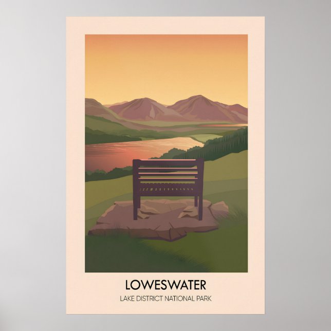Lac de Loweswater Affiche de voyage dans le Lake D (Devant)