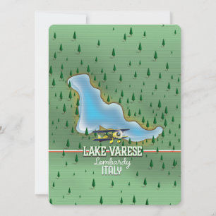 Lac de Varèse, Lombardie, Italie affiche de voyage