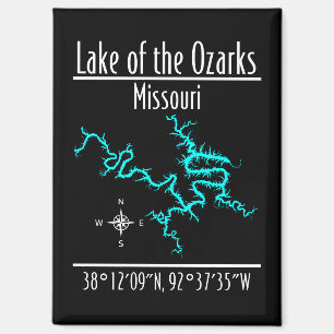 Lac des Ozarks Missouri Coordonnées Aimant