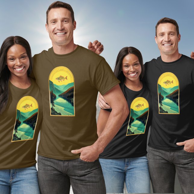 Lac des Ozarks Missouri paysage poisson T-Shirt (Créateur téléchargé)