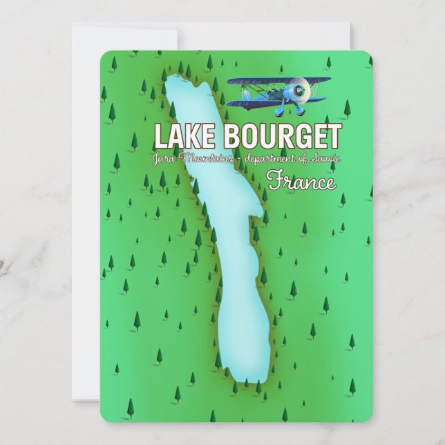 Lac du Bourget France belle affiche de voyage (Devant)