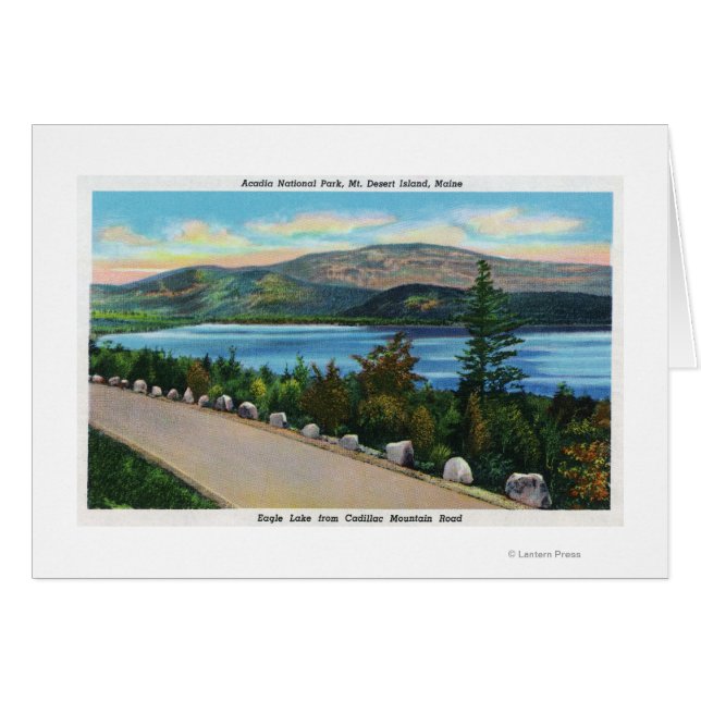 Lac Eagle Vue depuis Cadillac Mt Road (Devant horizontal)