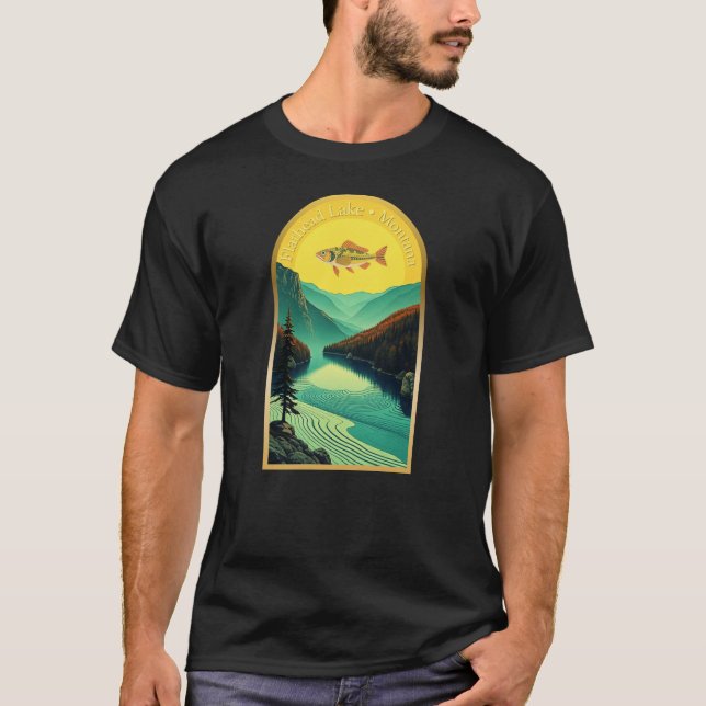Lac Flathead Montana T-shirt (Devant)