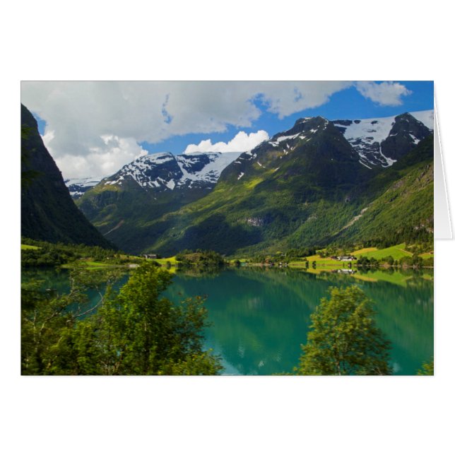 Lac Floen pittoresque, Norvège (Devant horizontal)