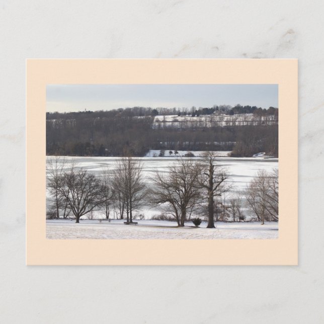 Lac gelé avec carte postale Paysage (Devant)