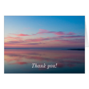 Lac Huron Rose Sunrise Carte de remerciements