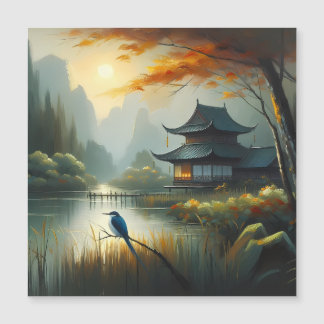 Lac Japon Oiseau 1 - Toile