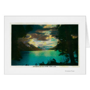 Lac Kenai, Alaska avec le rassemblement de tempête