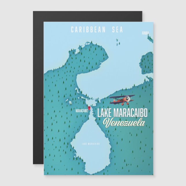 Lac Maracaibo, Venezuela navigation cartographique (Devant / Derrière)
