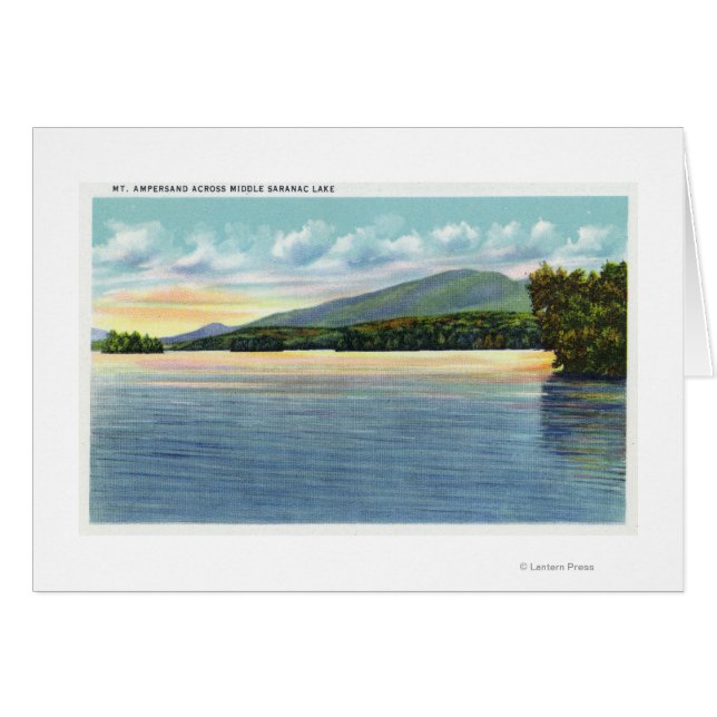 Lac Middle Saranac Vue sur le Mont Ampersand (Devant horizontal)