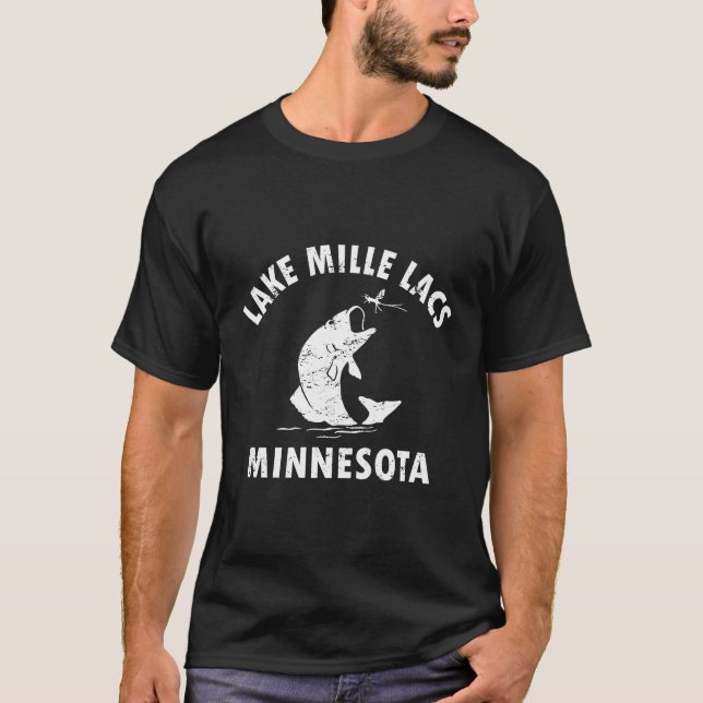 Lac Mille Lacs Pêche Sweat - shirt à capuche Basse (Devant)