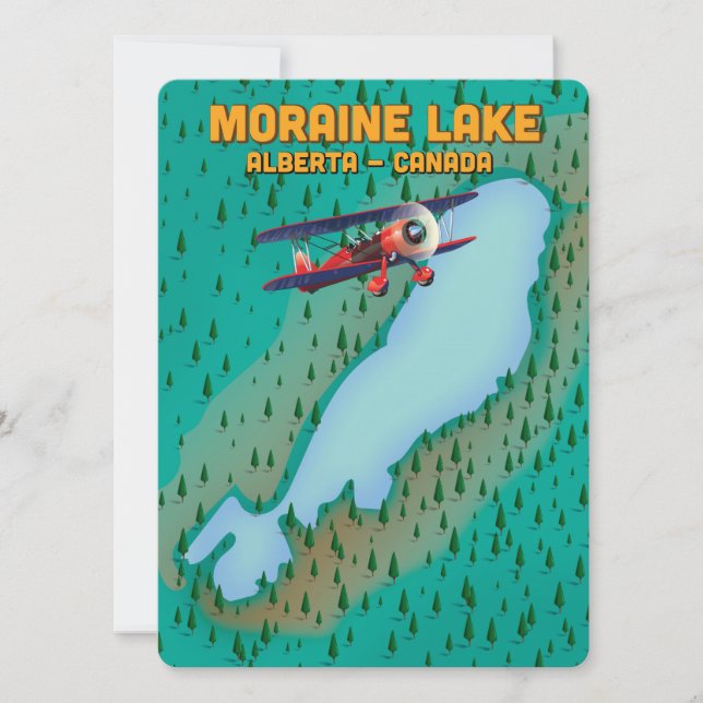 Lac Moraine Alberta Carte du Canada (Devant)