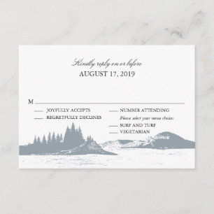 Lac Mountain Mariage RSVP avec choix de menus