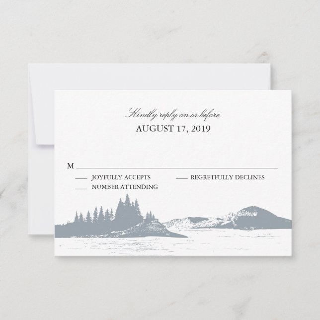 Lac Mountain | RSVP pour mariage (Devant)