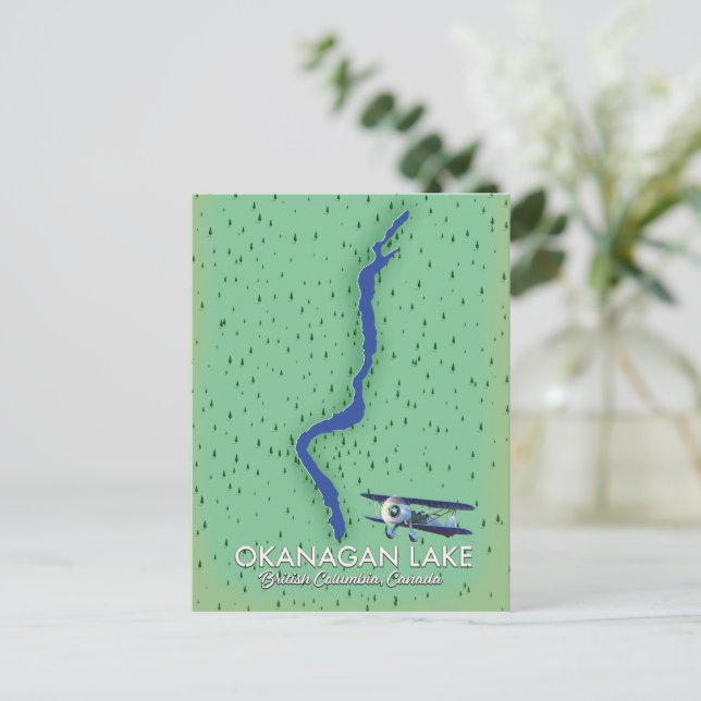 Lac Okanagan Colombie-Britannique Carte du Canada (Debout devant)